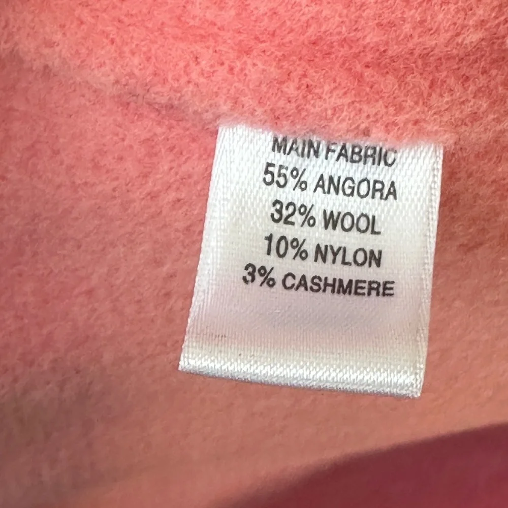 St. John Collection Pink Coral Cropped Wool Angora Cashmere Jacket Blazer Size 2 - Picture 6 of 7